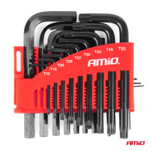 IMBUS HEX TORX CRV Allen keys set black 22 pcs AMIO-04297