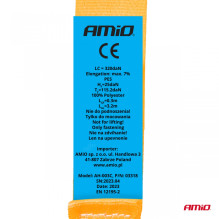 Pas transportowy z automatycznym zwijaczem 640kg 25mm 3,5m S-TYPE AMIO-03318