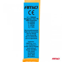 Pas transportowy z automatycznym zwijaczem 200kg 18mm 2m S-TYPE AMIO-03323