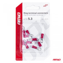 Konektory końcówki złączki oczkowe 5.3mm 10szt AMIO-03077