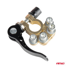 Universal brass battery clamps with connectors AMIO-04058