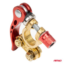 Universal brass battery terminals with mounting key AMIO-04059