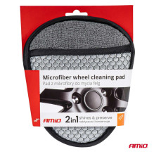 Microfiber pad sponge for cleaning rims and hubcaps AMIO-03843