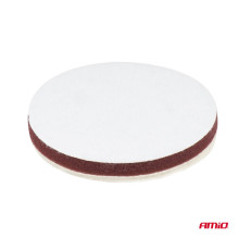 Wool polishing pad, soft, with Velcro, 125 mm AMiO-03704
