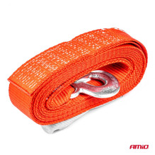 Tow rope, towing rope, tape, 7000 kg, 60 mm, 5 m, hook + eye, AMIO-03992
