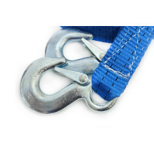 Lina holownicza linka do holowania taśmowa 2500 kg 35 mm 4 m hak + hak AMIO-02009