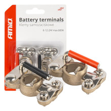 Brass self-locking battery...