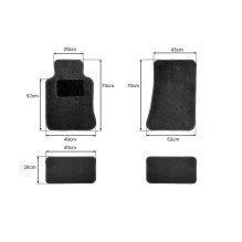 Dywaniki samochodowe tekstylne uniwersalne TEX-3 AMIO-02129