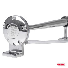 Garsinis signalas, fanfarinis, chromuotas, 12 V, AMIO-03618