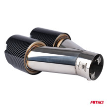Exhaust muffler tip, stainless steel, right, double carbon, AMIO-04070