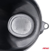 Universalus plastikinis piltuvėlis su sieteliu, 3 dalių, elipsės formos, 14 cm AMIO-04037