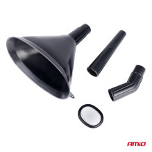 Universalus plastikinis piltuvėlis su sieteliu, 3 dalių, elipsės formos, 14 cm AMIO-04037