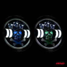 LED work lamp SKULL skull additional decorative 12V 24V AMIO-03695