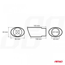 Końcówka tłumika wydechu stal nierdzewna MT 020 chrom AMIO-02349