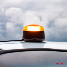 Lampa ostrzegawcza błyskowa mini kogut 18 LED śruby R65 R10 12V 24V W213b AMIO-02926