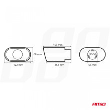 Końcówka tłumika wydechu stal nierdzewna MT 019 chrom AMIO-02190