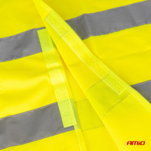 Yellow reflective warning vest XXXL with AMIO-03935 certificate