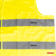Yellow reflective warning vest XXXL with AMIO-03935 certificate
