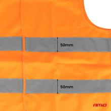 Oranžinė šviesą atspindinti įspėjamoji liemenė su XXXL sertifikatu AMIO-03986