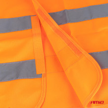 Orange reflective warning vest with XXL certificate AMIO-03985