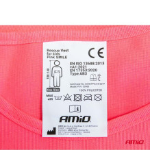 Children's reflective warning vest, pink, smile, AMIO-03988