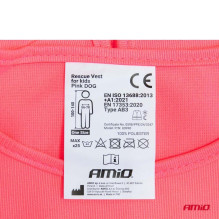 Children's reflective warning vest, pink dog, AMIO-03990