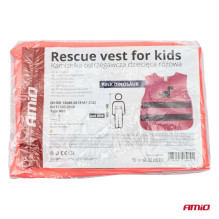 Children's pink dinosaur reflective warning vest AMIO-03989