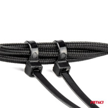 Black plastic cable ties, short, set of 60 AMIO-04314