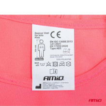 Children's pink reflective warning vest AMIO-03987