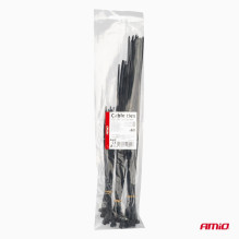 Black long plastic cable ties set of 60 AMIO-04315