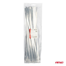 Stainless steel metal cable ties 7.9x400mm 100 pcs AMIO-04326