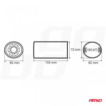 Końcówka tłumika wydechu stal nierdzewna MT 006 chrom AMIO-01306 Końcówka tłumika wydechu stal nierdzewna MT 006 chrom AMIO-01306