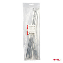 Stainless steel metal cable ties 4.6x350mm 100 pcs AMIO-04324