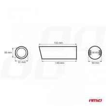 Końcówka tłumika wydechu stal nierdzewna MT 002 chrom AMIO-01302 Końcówka tłumika wydechu stal nierdzewna MT 002 chrom AMIO-01302