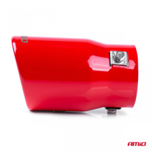 Końcówka tłumika wydechu stal nierdzewna czerwona AMIO-03168