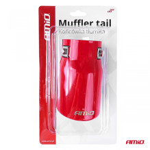 Końcówka tłumika wydechu stal nierdzewna czerwona AMIO-03168