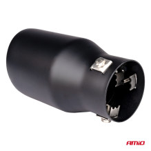 Exhaust muffler tip, stainless steel, matt black, AMIO-04061