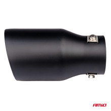 Exhaust muffler tip, stainless steel, matt black, AMIO-04061