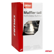 Exhaust muffler tip, stainless steel, matt black, AMIO-04061