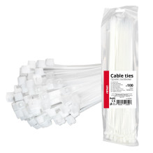 Balti kabelių raiščiai 3,6 × 300 mm 100 vnt. AMIO-04309