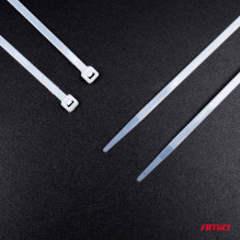 White cable ties 2.5×200mm 100 pcs AMIO-04307