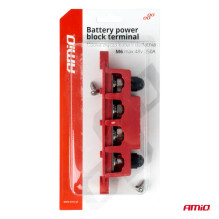 Įžeminimo ir paskirstymo bloko šyna M10 12V - 48V 250A AMIO-03812