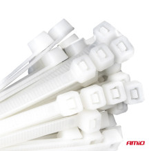 White cable ties 2.5×150mm 100 pcs AMIO-04306