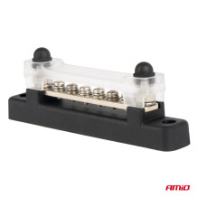 Ground distribution block minus bus bar M6 12V - 48V 150A AMIO-03809