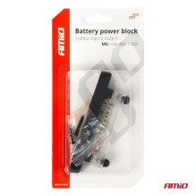Įžeminimo paskirstymo blokas minuso šyna M6 12V - 48V 150A AMIO-03809