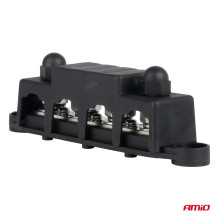 Negative ground distribution block bus bar M10 12V - 48V 250A AMIO-03811