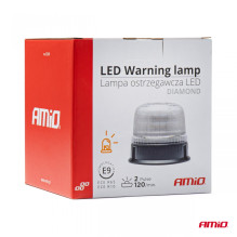 Lampa ostrzegawcza błyskowa kogut 24 LED W25B 12V 24V AMIO-03341