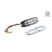 Lampa błyskowa ostrzegawcza płaska 4 LED R65 R10 12-24V AMIO-02298