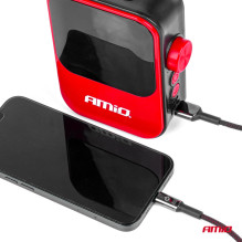 Belaidis automobilio kompresorius, elektrinis dviračio pompa, 40 W, išorinė baterija ACOMP-20 AMIO-03690