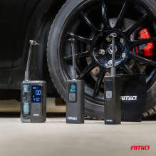 Car compressor wireless rechargeable power bank LED USB-C 40W AMIO-04378